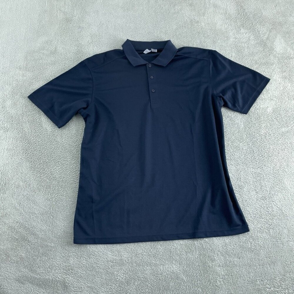 Clique Mens Navy Blue Polo Shirt L/G 100% Polyester Short Sleeve  2104